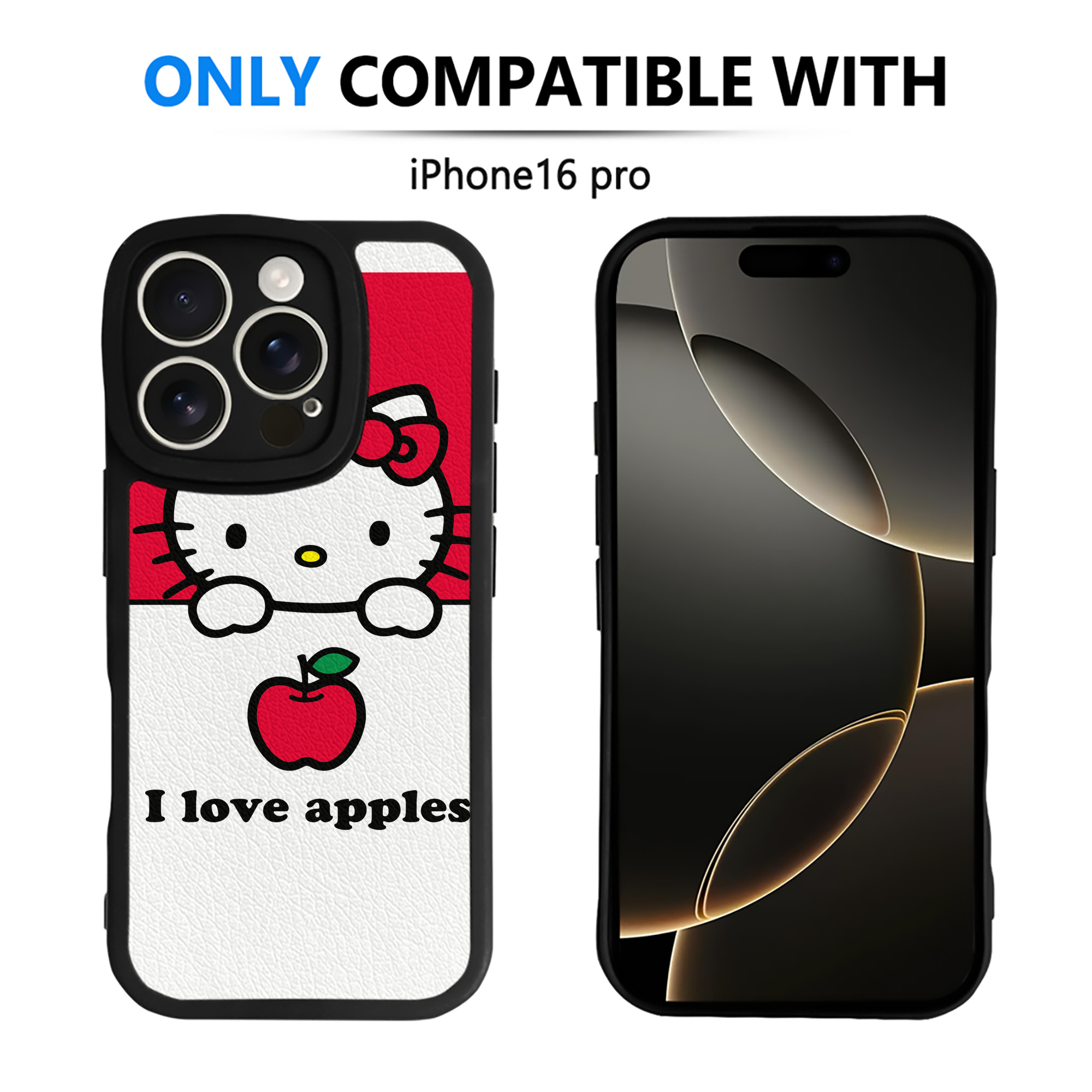 （画像用） Hello Kitty ハローキティ 【iPhone 16シリーズ対応】シリコンスマホケース（レザー調） 材質：シリコン